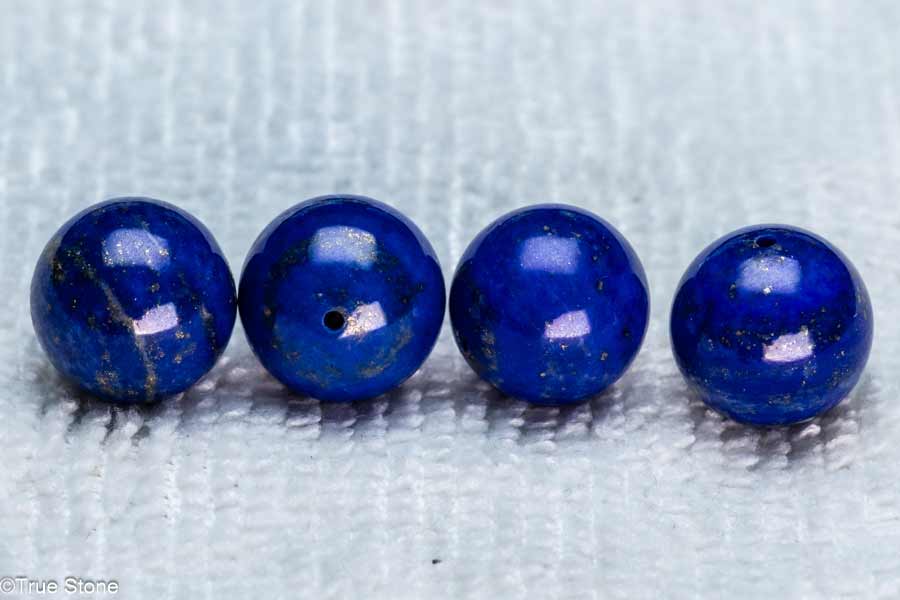 一点物 AA 天然 ラピスラズリ 12.2mm-12.5mm 4粒 セット販売 染色 着色 溶...