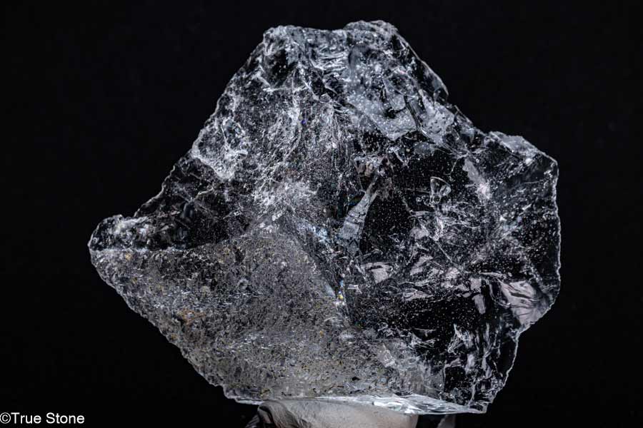 ネパール ガネッシュヒマール産 ヒマラヤ水晶 原石ラフ片（結晶面残り・虹...