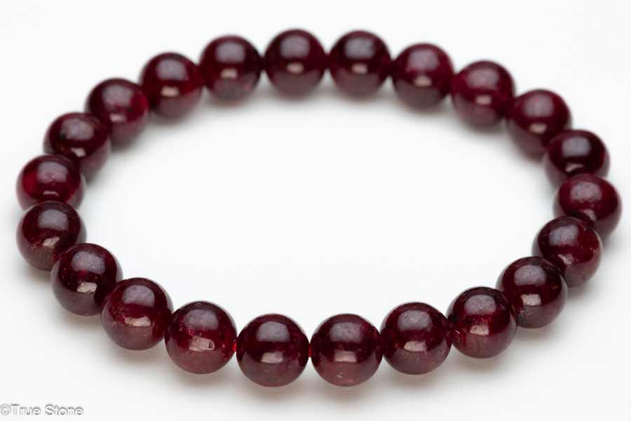 天然 ルビー サファイア ブレスレット コランダム 赤紫～暗赤色 インド産 ...