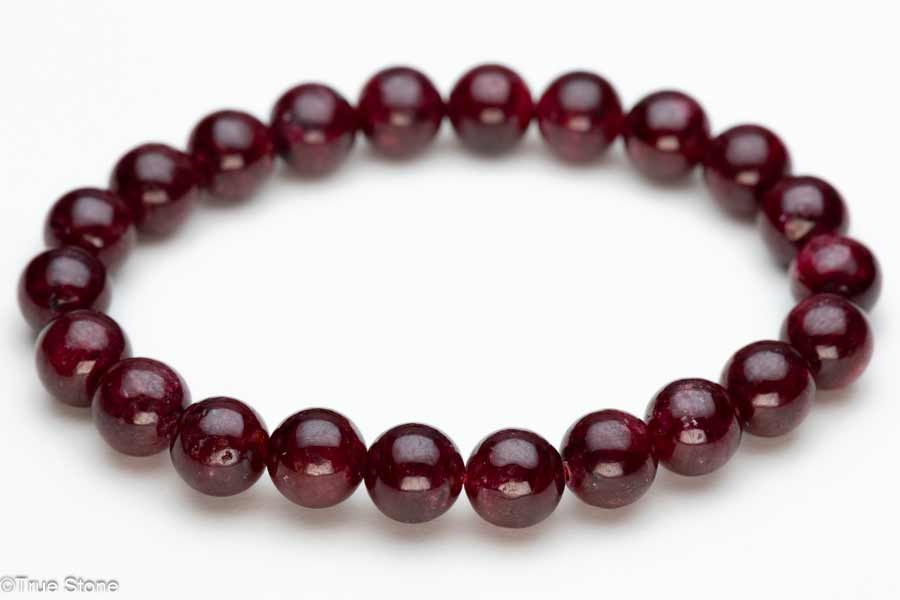 天然 ルビー サファイア ブレスレット コランダム 赤紫～暗赤色 インド産 ...