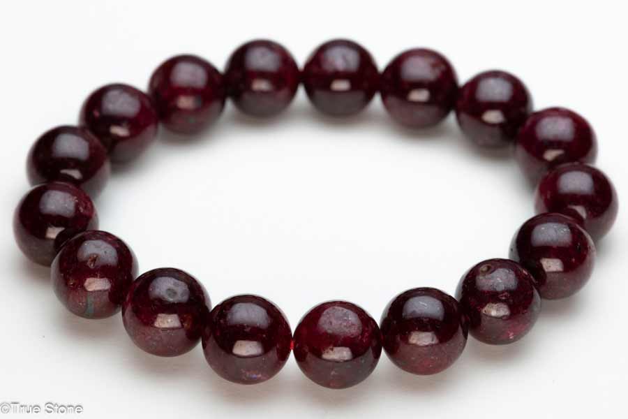 天然 ルビー サファイア ブレスレット コランダム 赤紫～暗赤色 インド産 ...
