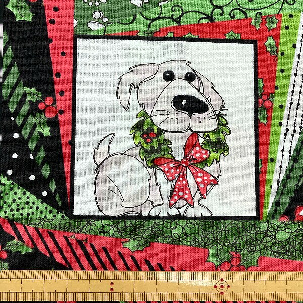 生地 ロラリー クリスマス Doggie Holiday Panel 692-549-multi 【xパネル（約58cm）】 Loralie Designs ローラライデザインズ