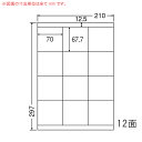 LDZ12S-10 OAラベル ナナワード /宛名 （70×67.7mm 12面付け A4判） 10梱（レーザー、インクジェットプリンタ用。上質紙ラベル）