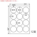 SCJ-6-2 OAラベル プリンタ用光沢ラベル （63.5×63.5mm 12面付け A4判） 2梱（カラーインクジェットプリンタ用光沢ラベル.フォトカラー対応）