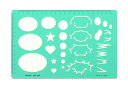 【漫画の吹き出しがすぐ書ける】漫画吹き出しテンプレート定規 150x230x1mm テーパーカット 003-004【クロネコゆうパケットで送料無料】