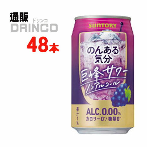 巨峰果汁を使用し、みずみずしい果実味が楽しめる爽やかな味わいに仕上げました。また、当社独自の「リアルテイスト製法」により、余韻のある“お酒らしい味わい”を実現しました。【商品説明】・一般名称：ノンアルコール(チューハイ)・ブランド名：のんある 気分・内容量：350ml・原材料：ぶどう果汁、ワインエキス（ノンアルコール）、酸味料、香料、甘味料（アセスルファムK、スクラロース）、ブドウ色素・アルコール度数：・賞味期限：パッケージに記載・保存方法：高温、直射日光をさけて保存してください・JANコード： 4901777294257 4901777294257・製造販売輸入：サントリー酒類(株) 東京都港区台場2-3-3※当掲載商品には、実店舗との共有在庫品がございます。その為注文のタイミングによりましてはご用意できない場合がありますので、在庫の売切・数量不足・長期欠品・終売がございましたら連絡をさせて頂き、キャンセル手続きを行う場合があります。 また商品リニューアルにより、商品画像のデザインやラベル、容量や度数などの商品詳細が予告なく変更される場合がございますので、予めご了承ください。 上記による値引きやキャンセルはお受けいたしかねますので、最新の商品情報や在庫の確認が必要の際は、誠に恐縮でございますが、ご注文前にお問い合わせを頂けますようお願い申し上げます。※未成年者の飲酒は法律で禁止されています。※当店では20歳未満のお客様に対する酒類の販売は一切行っておりません。様々な用途でご利用いただいております 父の日 ギフト プレゼント 父の日ギフト お酒 酒 お中元 御中元 お歳暮 御歳暮 お年賀 御年賀 敬老の日 母の日 花以外 御歳暮 お歳暮 御中元 お中元 お正月 御年賀 母の日 父の日 残暑御見舞 残暑お見舞い 暑中御見舞 暑中お見舞い 寒中御見舞 陣中御見舞 敬老の日 快気祝い お年賀 御年賀 志 進物 内祝 御祝 お祝い 結婚式 引き出物 出産御祝 新築御祝 開店御祝 贈答品 贈物 粗品 新年会 忘年会 二次会 展示会 文化祭 夏祭り 祭り 婦人会 こども会 イベント 記念品 景品 御礼 御見舞 御供え 仏事 お供え クリスマス バレンタインデー ホワイトデー お花見 ひな祭り こどもの日 ギフト プレゼント 新生活 運動会 スポーツ マラソン 受験 パーティー バースデー