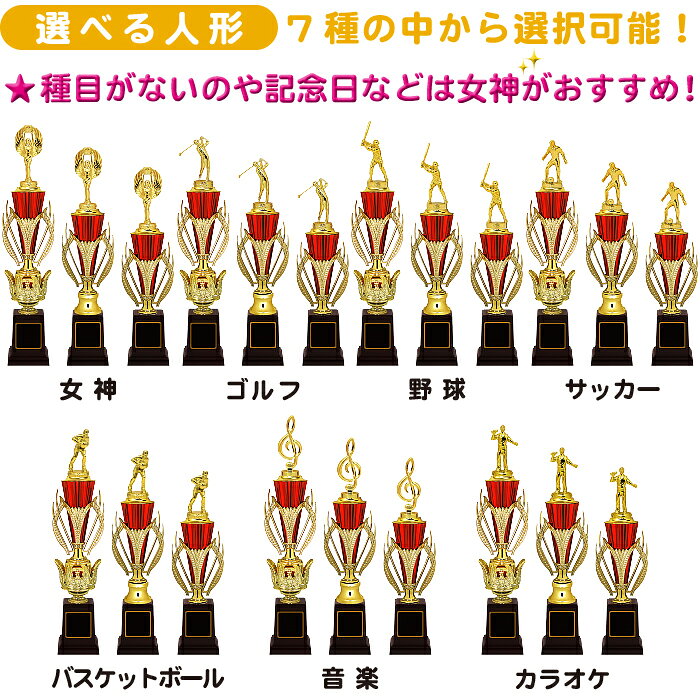 トロフィー本舗 ツクシ製作所のトロフィー【お得なセット割5％OFF】トロフィー サッカー トロフィー 野球 バスケ ゴルフ 音楽 カラオケ ト音記号 ゴルフコンペ トロフィー ピアノ 発表会 記念品 トロフィー ゴルフ 野球 トロフィー サッカー トロフィー バスケ トロフィー 音楽 トロフィー 赤 ABCセット｜アングル3