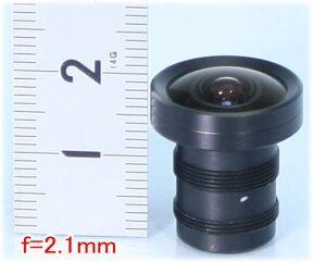 【SA-48068】 防犯カメラ・監視カメラ ボードレンズ f=2.1mm(F=2.0) レンズネジ径12mm