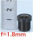 【SA-50849】 防犯カメラ・監視カメラ ボードレンズ f=1.8mm(F=2.0) レンズネジ径12mm