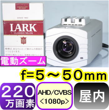 【SA-51005】 220万画素、防犯カメラ・監視カメラ 屋内仕様 カラー電動ズームカメラ 光学10倍 x デジタル8倍 ＝ 80倍ズーム Day&Night・DSS+WDRタイプ