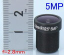 【SA-51479】 防犯カメラ・監視カメラ ボードレンズ f=2.8mm(F=2.0)レンズネジ径12mm5メガピクセルカメラ にも対応