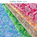 生地 Kathy Mom キャシーマム 綿100% ハッピーローズ 巾110cm バラ柄 ローズ 花柄 フラワー柄(最低単位30cm~10cm単位の切り売り)(3)
