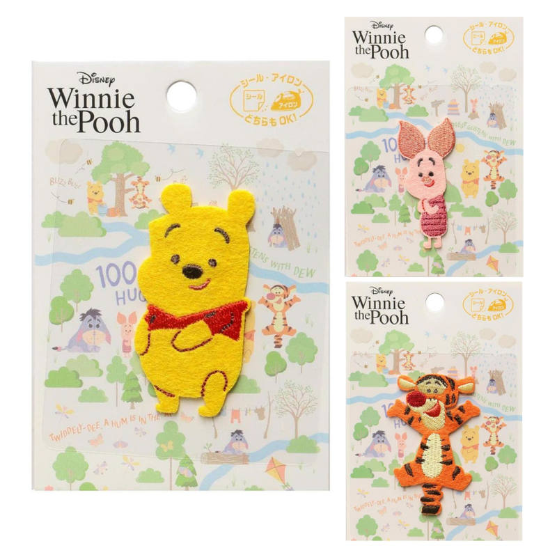ワッペン ディズニー プーさん・ティガー・ピグレット ディズニーキャラクター 1枚入ずつ シール・アイ..