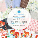 輸入生地 USAプリント生地 カットクロスセット 約50x55cm 9枚入 BOX付 かわいいボックスに入ったカットクロスセット ハート バレンタイングッズ(3)