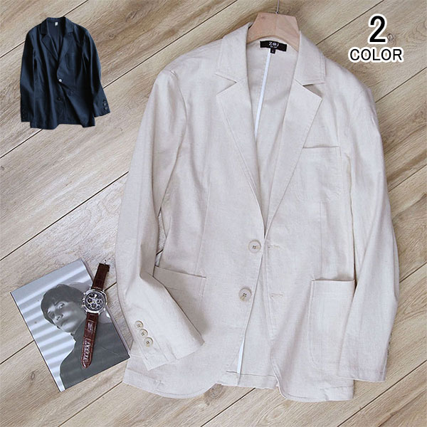 特別価格 メンズ テーラード ジャケット 麻 無地 リネン カジュアル ブレザー サマー 長袖 テーラードジャケット ビジネス 紳士用 通勤 カジュアル 春 夏 秋 長袖 Sss 大注目 Robisz To