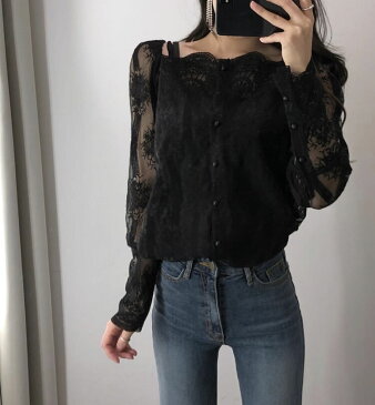 送料無料 レース 花柄 シャツ ブラウス 白 黒 Tシャツ カットソー レディース 可愛い かわいい ロング シンプル 無地 ゆったり 大人 上品 長袖 大きいサイズ 春 夏 秋 冬 カジュアル 透け シースルー 肌見せ オフィス OL 通勤 着痩せ