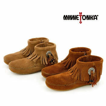 MINNETONKA ミネトンカ レディース Concho Feather Side Zip Boot［522/527T］(6s3-5)