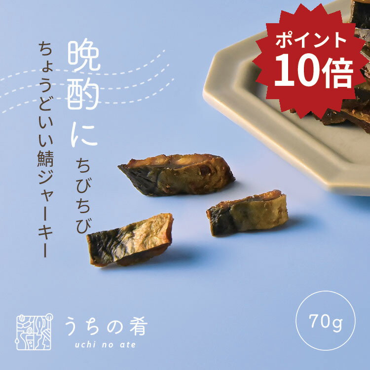 【プチ贅沢】 おつまみ プチギフト ちびちび食べる さばジャーキー チャック付き 珍味 さば 1袋 70g 送料無料 uchinoateのサムネイル