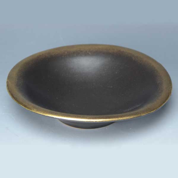 鉢 おしゃれ 京焼 清水焼 陶器製 日本製 器 平鉢 黒釉金彩 こくゆうきんさい おしゃれ 高級 プレゼント 人気 和食器