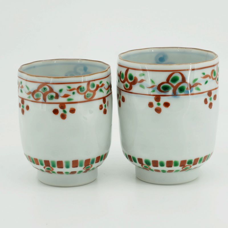 Kiyomizu Ware - 湯呑み 湯のみ 湯飲み 京焼 清水焼 湯呑み茶碗 陶器製 日本製 器 おしゃれ 高級 プレゼント 人気 和食器 組湯呑 夫婦湯呑み 2客 紙箱入 点安南