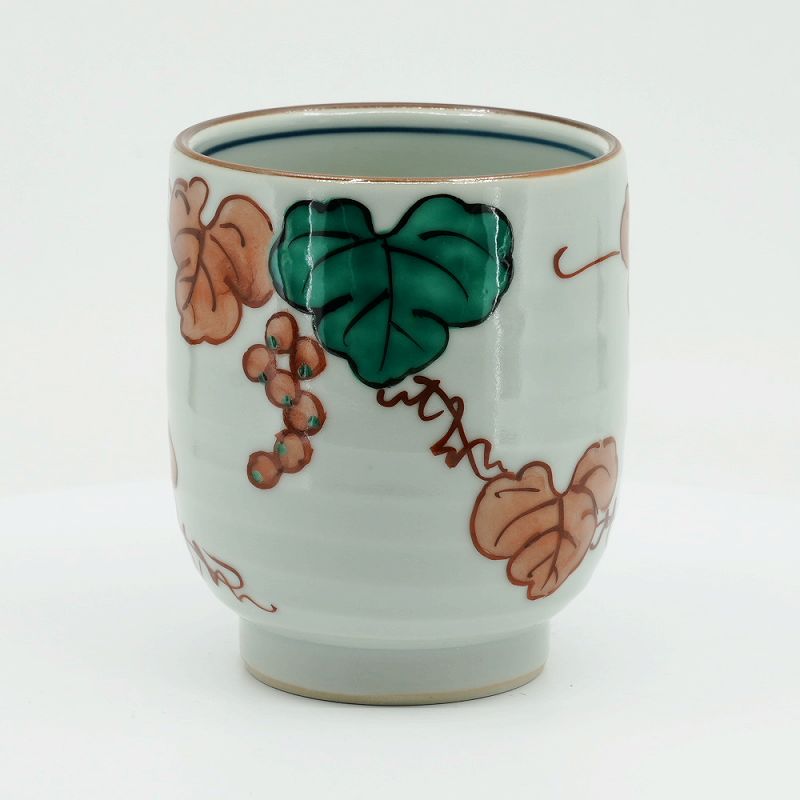 湯呑み 湯のみ 湯飲み 京焼 清水焼 湯呑み茶碗 陶器製 日本製 器 おしゃれ 高級 プレゼント 人気 和食器 湯呑(小)1客 紙箱入 青赤葡萄