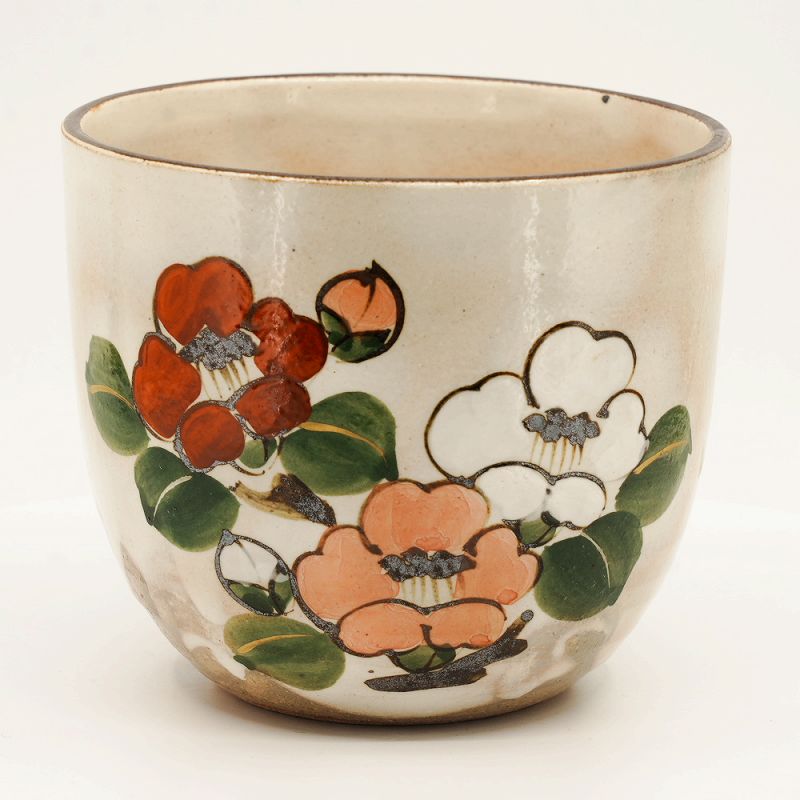 京焼　清水焼　色絵　茶器揃え　急須　湯呑み〈検 茶道具　乾山　犬山焼　九谷焼 京焼・清水焼 組湯呑 ペア S0471 中帯赤青絵 | ブランド洋食器