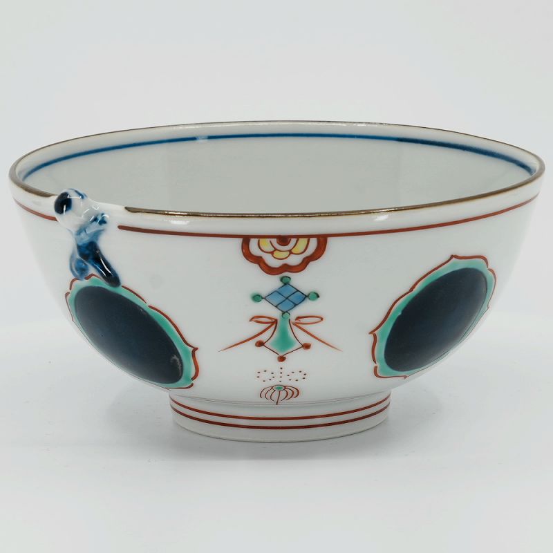 乐天商城 - ご飯茶碗 飯碗 京焼 清水焼 陶器製 日本製 器 高級 プレゼント 人気 和食器 ご飯茶碗(大) 1客 紙箱 丸紋瓔珞