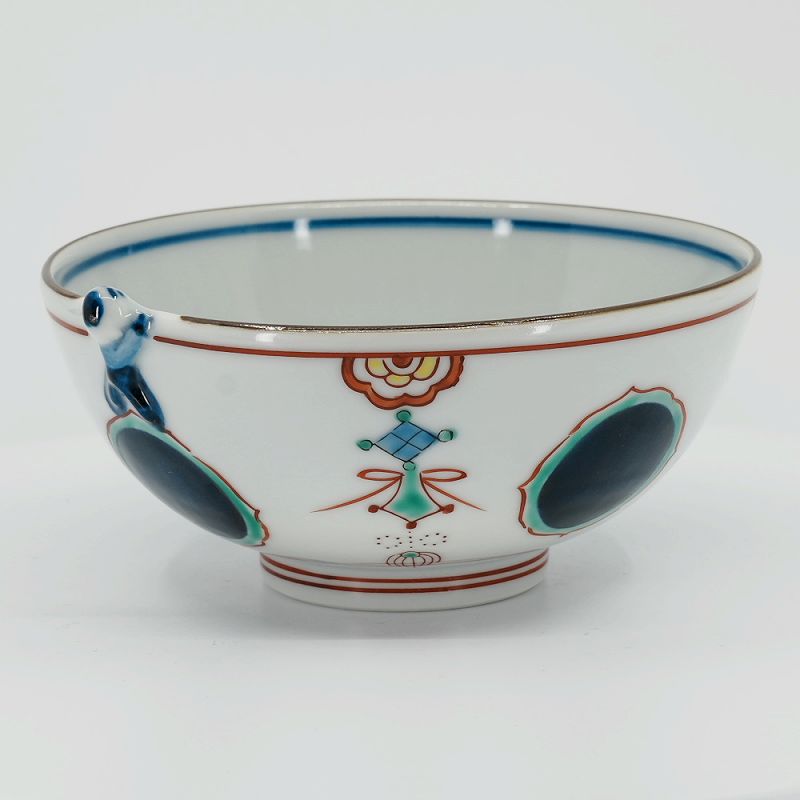 Rakuten - ご飯茶碗 飯碗 京焼 清水焼 陶器製 日本製 器 高級 プレゼント 人気 和食器 ご飯茶碗(小) 1客 紙箱 丸紋瓔珞