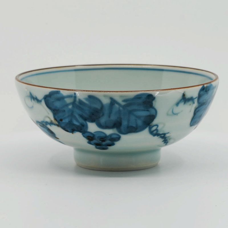 乐天商城 - ご飯茶碗 飯碗 京焼 清水焼 陶器製 日本製 器 高級 プレゼント 人気 和食器 ご飯茶碗(大) 1客 紙箱 青赤葡萄