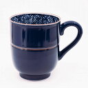 マグカップ コーヒーカップ 京焼 清水焼 磁器製 日本製 高級 おしゃれ プレゼント 人気 和食器 マグカップ 1客 紙箱 青塗胴筋