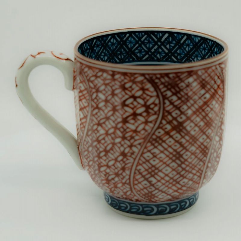 マグカップ コーヒーカップ 京焼 清水焼 磁器製 日本製 高級 おしゃれ プレゼント 人気 和食器 マグカップ 1客 紙箱 赤祥瑞