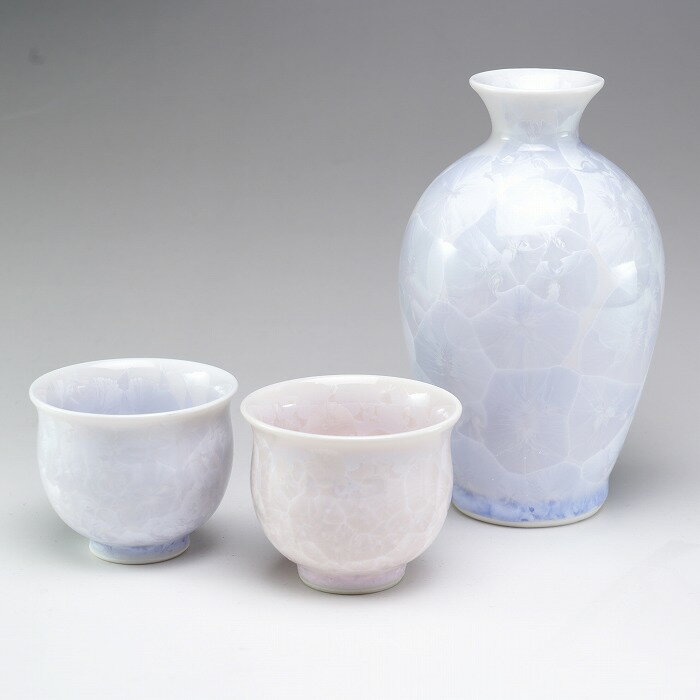 徳利 和食器 セット おちょこ お猪口 酒器セット おちょこ 手作り 京都の高級 徳利 おしゃれでかわいい 贈り物ギフトにおすすめ 送料無料 京焼 清水焼 京 焼き 京焼き 酒器 お預け酒器 徳利 1客 おちょこ 2客 セット 紙箱入り 花結晶 紫 ピンク はな