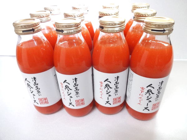 【送料無料】　津南高原　 雪下にんじんジュース　12本　各350ml　手作り絞り　人参　　【楽ギフ_のし宛書】