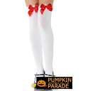 【SALE】 今だけ1000円 ポッキリ 送料無料 ポイント消化 メール便 メイド ニーハイソックス ハロウィン 衣装 コスプレ 仮装 コスチューム かわいい 小物 オーバーニーソックス ニーハイソックス ストッキング 白ホワイト ブラックリボン 配信衣装 youtuber youtube 3