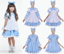 ハロウィン 衣装 子供 コスプレ コスチューム 仮装 女の子 子ども キッズ 小学生 保育園 かわいい お手軽 アリス ドレス 3点セット かわいい ふんわりシ...