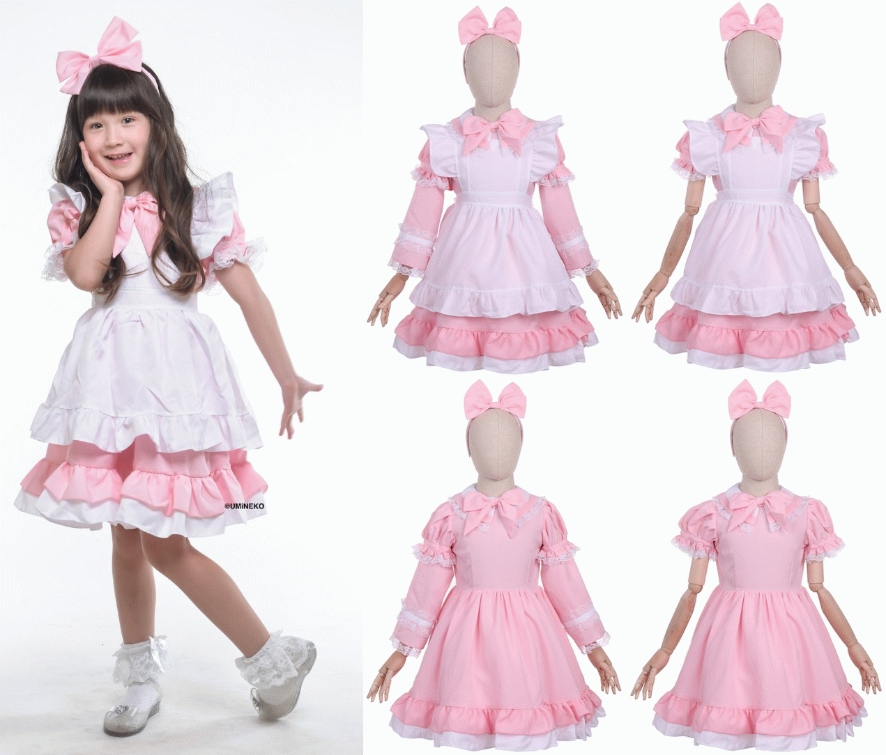 【SALE】 ハロウィン 衣装 コスチューム コスプレ 仮装 女の子 子ども 子供 キッズ 小学生 保育園 かわいい お手軽 アリス ドレス 3点セット かわいい ふんわりシルエット 120cm 130cm ピンク 誕生日 プレゼント お家遊び 家 遊び 室内 遊び着 配信衣装 youtuber youtube