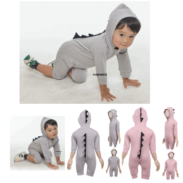 カバーオール ロンパース ファスナータイプ02 ハロウィン 衣装 コスチューム コスプレ 仮装 ベビー 赤ちゃん プレゼント 男の子 女の子 子ども 子供 保育園 普段着 パジャマ 部屋着 寝巻き かわいい 恐竜 着ぐるみ 60 70 80 90cm スーパーセール SALE 限定 10%OFF