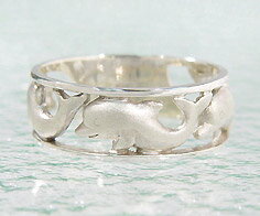 BlackFriday800円クーポン SV925 スイミングドルフィンズ リング指輪 シルバー925 SILVER スターリング..