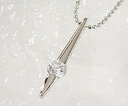 SV925 ペンスタイル キュービックジルコニア ペンダントネックレス シルバー925 SILVER スターリングシルバー カットボールチェーン メッセージ ギ...