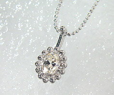 SV925 キュービックジルコニア ペンダントネックレス シルバー925 SILVER スターリングシルバー カットボールチェーン メッセージ ギフト 贈り物 ...