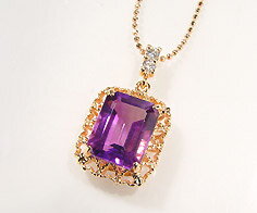 Amethyst - お買い物マラソン800円クーポン SV925 アメシスト キュービックジルコニア ペンダントネックレス シルバー SILVER925 アメジスト 誕生日 2月誕生石 カットボールチェーン メッセージ ギフト 贈り物