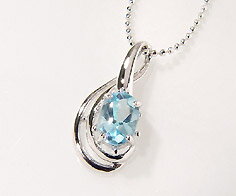 SV925 ブルートパーズ ペンダントネックレス シルバー925 SILVER スターリングシルバー 誕生日 11月誕生石 カットボールチェーン メッセージ ギフト 贈り物 クリスマス Xmas