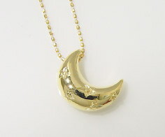 SV925 クレセントシェイプド ペンダントネックレス シルバー925 SILVER スターリングシルバー ムーン 月 カットボールチェーン メッセージ ギフト...