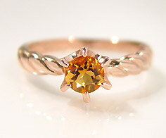 Citrine - SV925 シトリン リング指輪 シルバー SILVER925 誕生日 11月誕生石 刻印 文字入れ メッセージ ギフト 贈り物 ピンキーリング対応可能