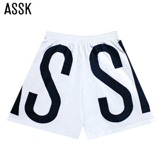 ASSK | ASSK WRAP AROUND LOGO SHORTS (WHITE) ショーツ スポーツショーツ ショートパンツ ハーフパンツ ボトムス 春夏 メンズ ホワイト