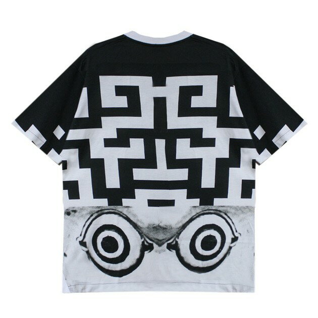 LABYRINTH (ラビリンス) HAWAII TEE (BLACK) [幾何学柄 Tシャツ カットソー サイケデリック メンズ レディース ユニセックス] [ブラック]