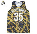 [最大80%OFF SALE × ポイントUP] RENOWNED CLOTHING (リナウンド) BASKETBALL JERSEY (BLACK/GOLD) [バスケットボール ジャージ タンクトップ ロゴ メンズ レディース ユニセックス] [ブラック/ゴールド] その1