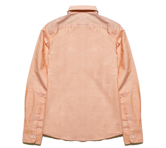 CEIZER | OXFORD SHIRT (PEACH) 無地 長袖 シャツ オックスフォードシャツ カジュアルシャツ トップス メンズ ピーチ