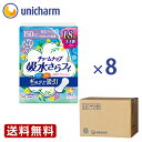 チャームナップ 吸水さらフィ ナプキンサイズ 長時間安心用 150cc 18枚(8袋セット)『送料無料』 ユニ・チャーム公式ショップ