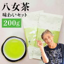 八女茶 お茶 緑茶 煎茶 茶葉 日本茶 深蒸し茶 送料無料 味わいセット 100g×2袋セット メール便 深むし茶 一番茶 ポイント消化 ポスト投函 通販 九州産 鵜ノ池製茶